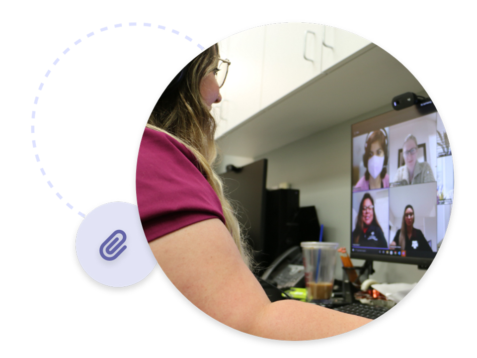 Texas A&M Telebehavioral Care Program team using the Microsoft Teams App