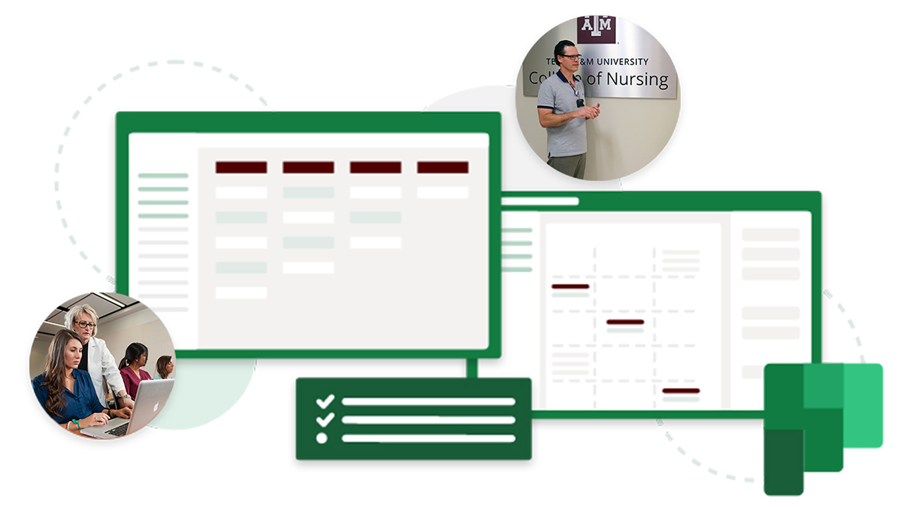 Texas A&M College of Nursing team using the Microsoft Planner App